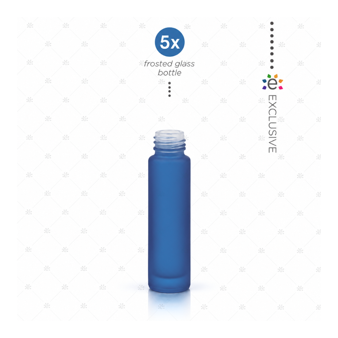 PRODUIT EN LOT - Flacons Roll-on Premium Mat Bleu 10 ml (À l'unité)