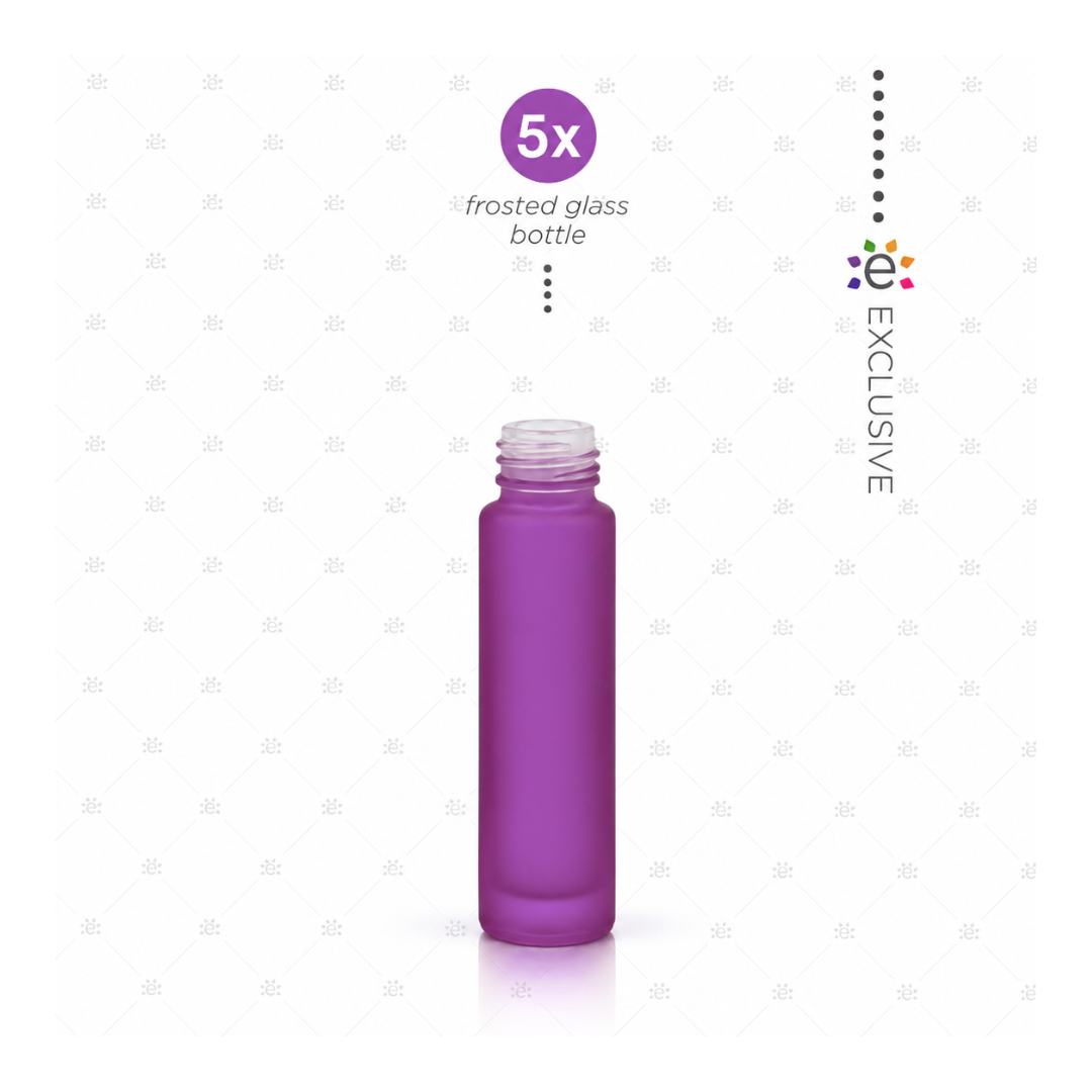 ARTICLE COMPOSÉ - Bouteilles à bille violet mat de qualité supérieure 10 ml (par pièce)