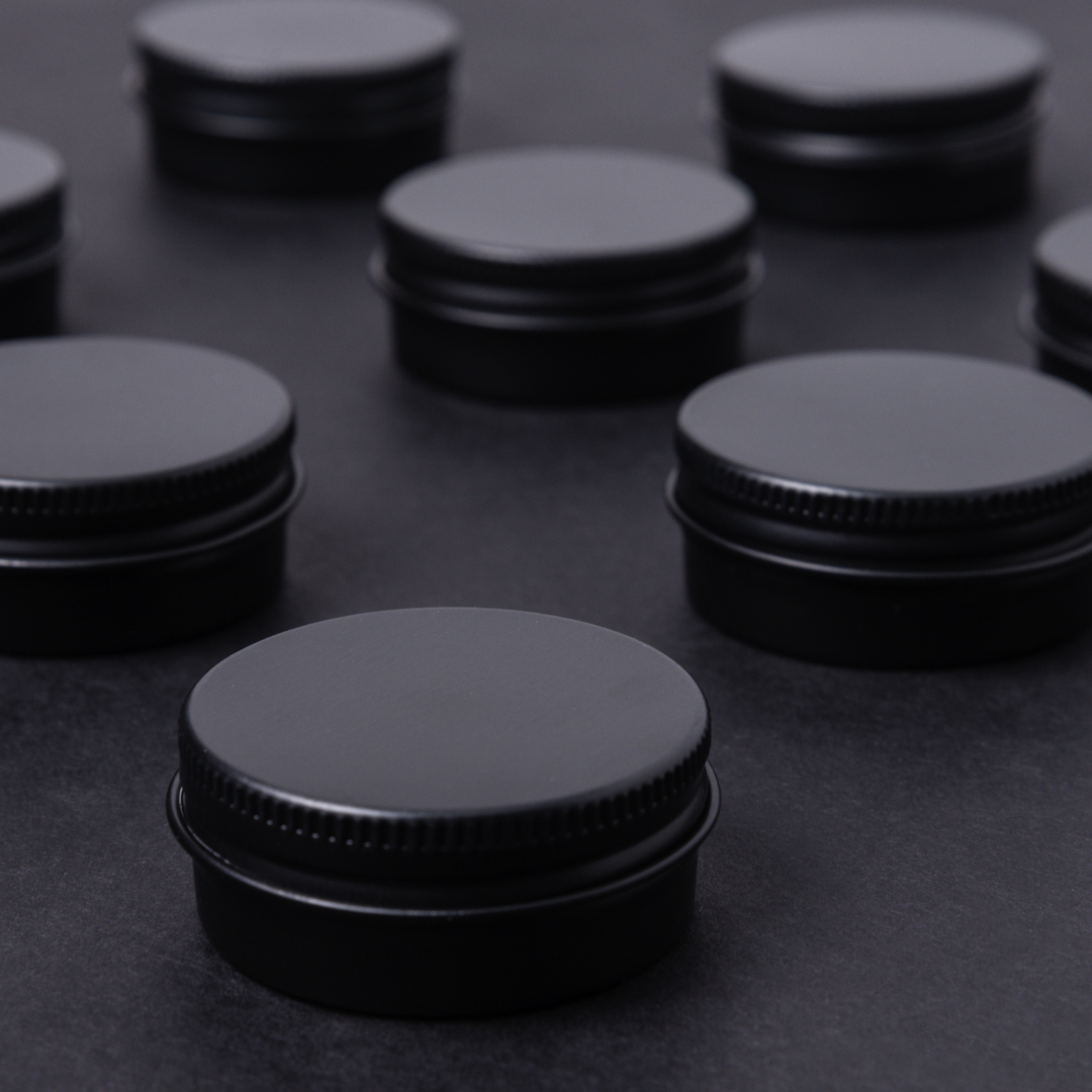 Zwarte Container / Blik  Aluminium 30 ml (2 stuks)