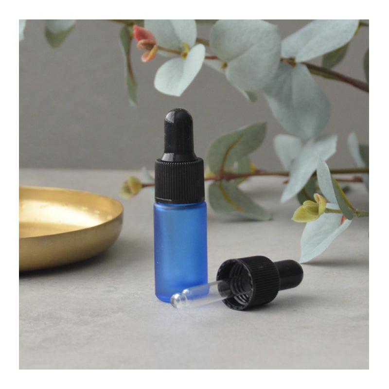 5 ml Frosted Pipet Fles Blauw (per stuk)