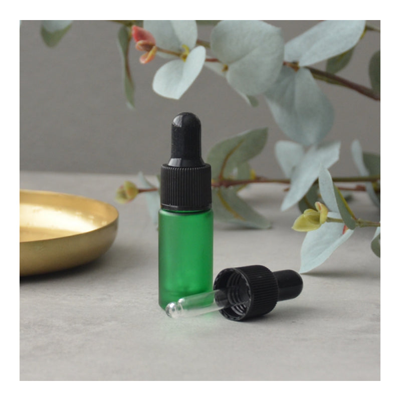 5 ml Frosted Pipet Fles Groen (per stuk)