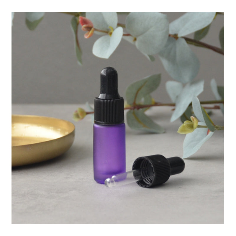 5 ml Frosted Pipet Fles Paars (per stuk)