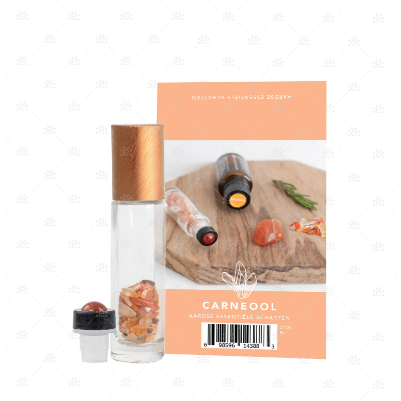 Carneool Edelsteen Roller Fles Set - NEDERLANDS