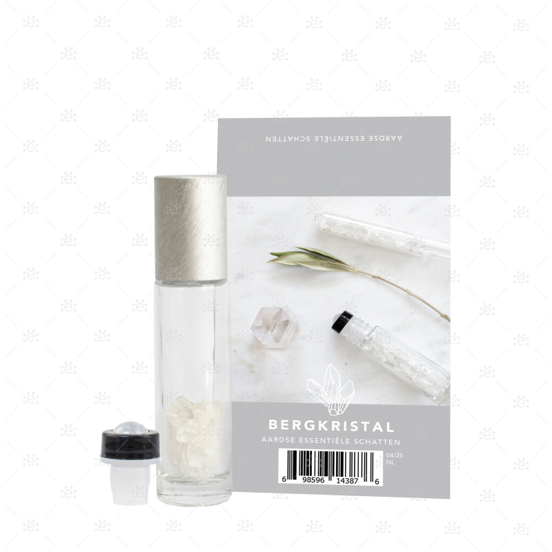 Bergkristal Edelsteen Roller Fles Set - NEDERLANDS