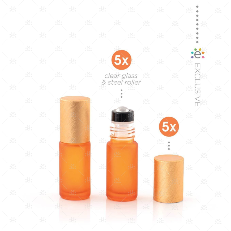 5 ml Deluxe Roller Oranje (5 stuks)