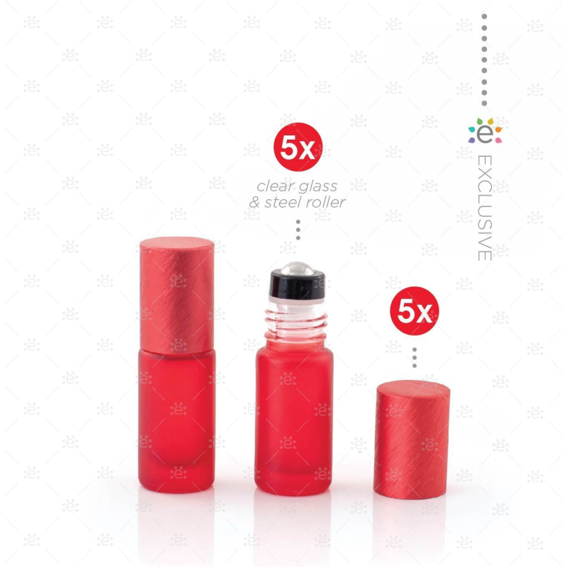 5 ml Deluxe Roller Rood (5 stuks)