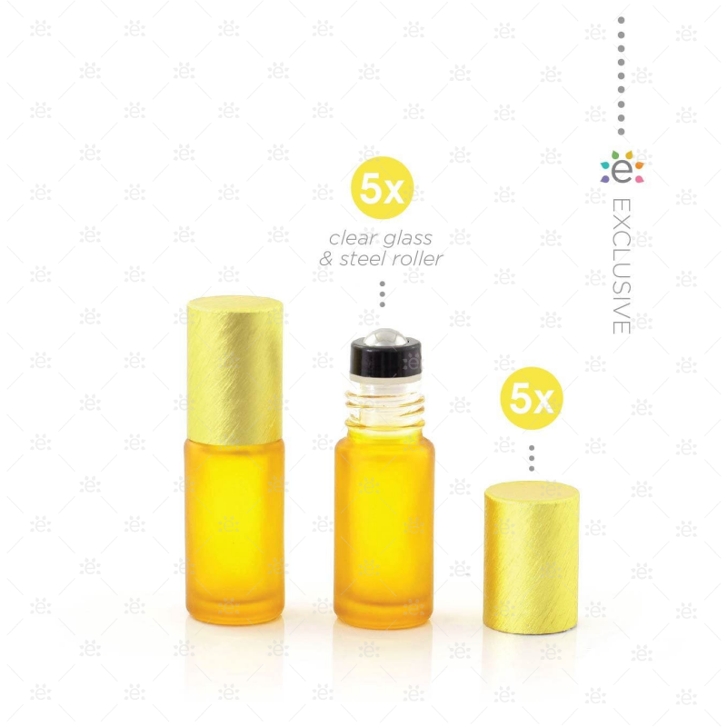5 ml Deluxe Roller Geel (5 stuks)