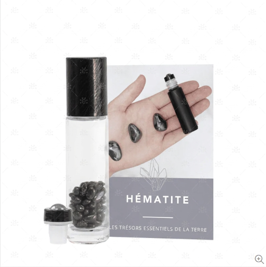 Hematiet Edelsteen Roller Fles Set - FRANS